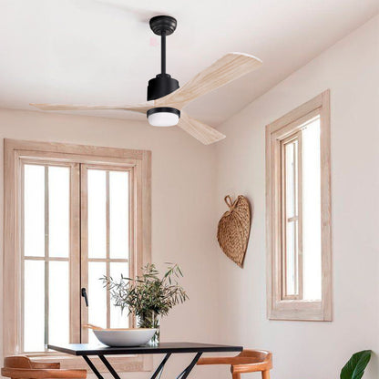 Ventilador De Techo Fith 3 Aspas Madera Inteligente Tuya