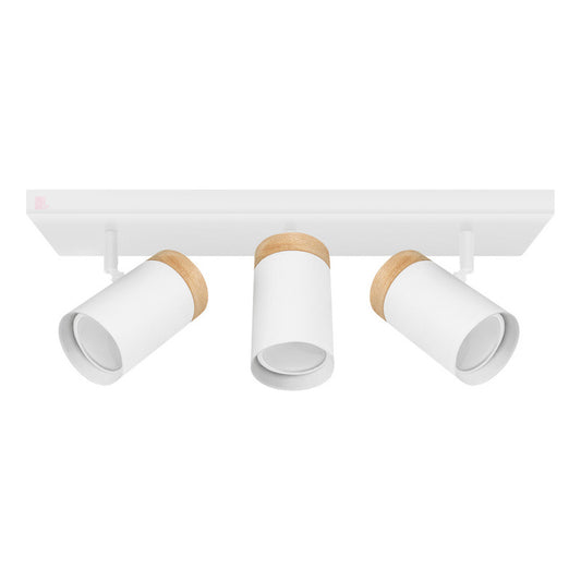 Plafón Techo Dolby 3 Luces Iluminacion Led Diseño Buena Luz Estructura Blanco
