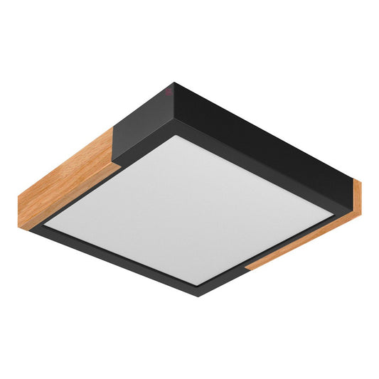Plafón De Techo Modulo Madera Lámpara Led 18w Buena Luz
