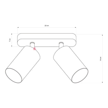 Lampara Aplique De Pared Loop 2 Luces Led Diseño Buena Luz