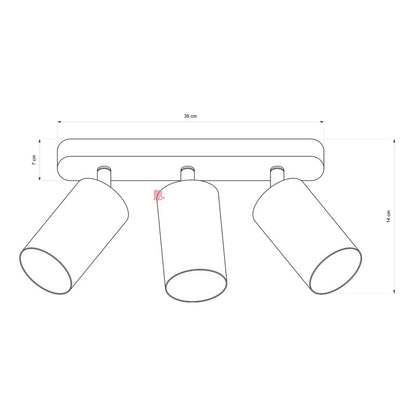 Lampara De Techo Plafon Loop 3 Luces Moviles Led Buena Luz