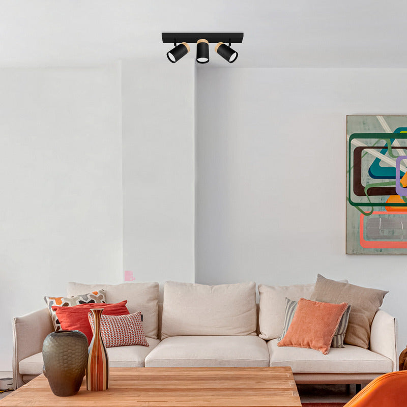 Plafón Techo Dolby 3 Luces Iluminacion Led Diseño Buena Luz