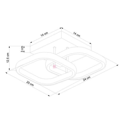 Lámpara De Techo Led Hotel 2 Luces Dormitorio Buena Luz