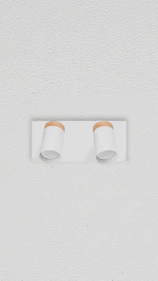 Plafón Dolby 2 Luces Techo Iluminacion Led Diseño Buena Luz