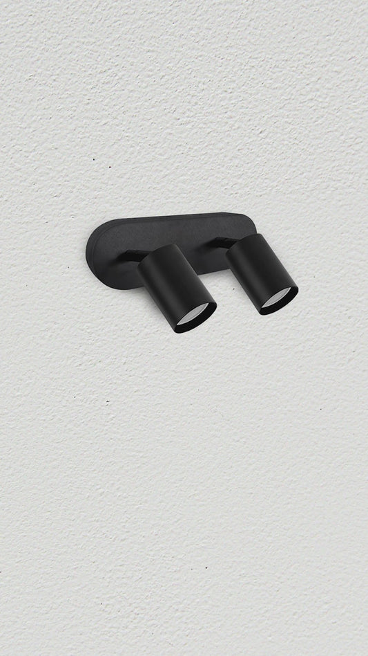 Lampara Aplique De Pared Loop 2 Luces Led Diseño Buena Luz