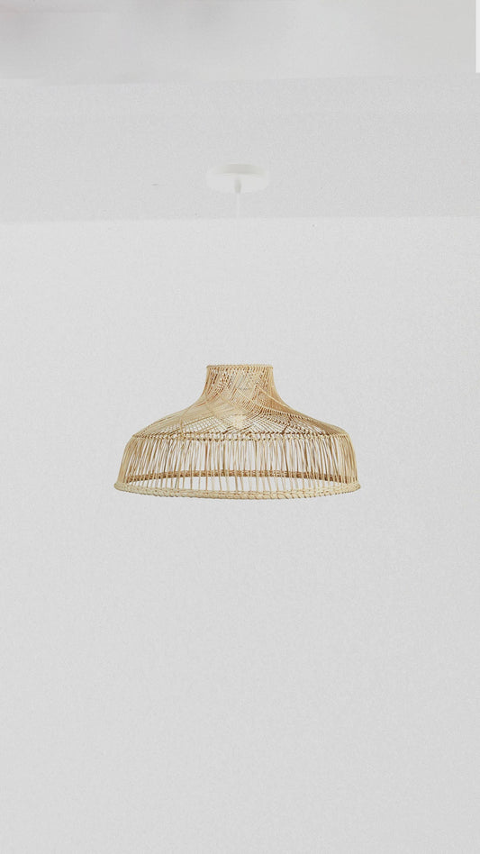 Lámpara Colgante De Techo Led Comedor Mimbre 40cm Buena Luz